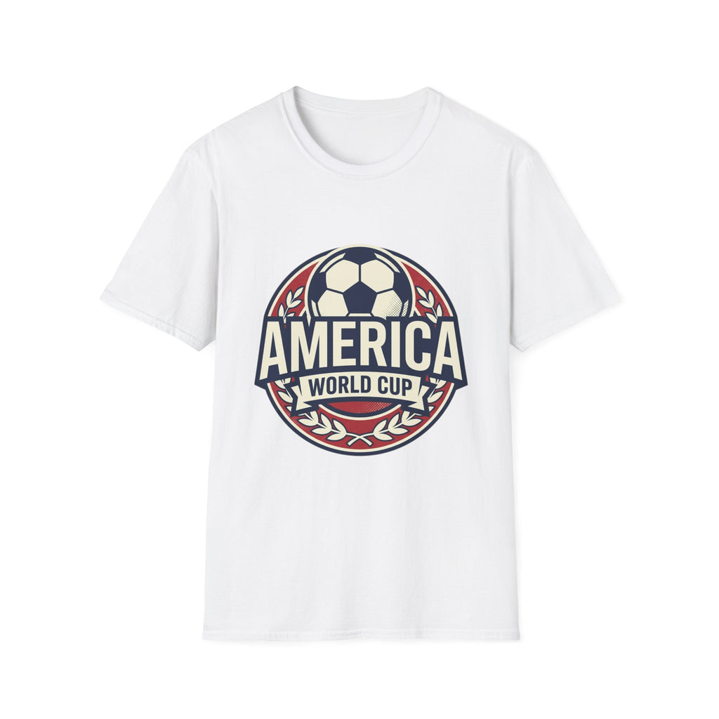 America World Cup Soccer T-Shirt — Retro Soccer Emblem Tee