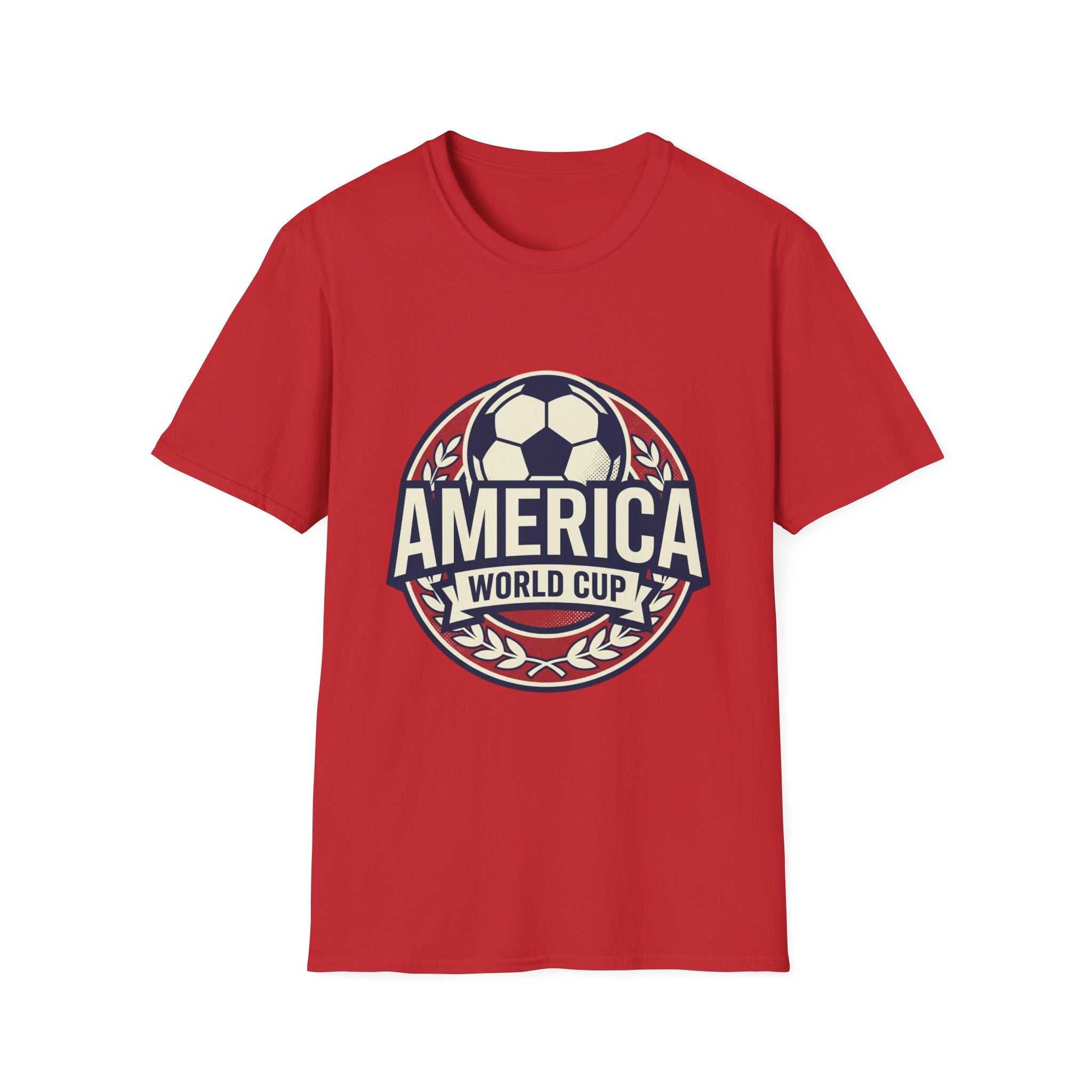 America World Cup Soccer T-Shirt — Retro Soccer Emblem Tee