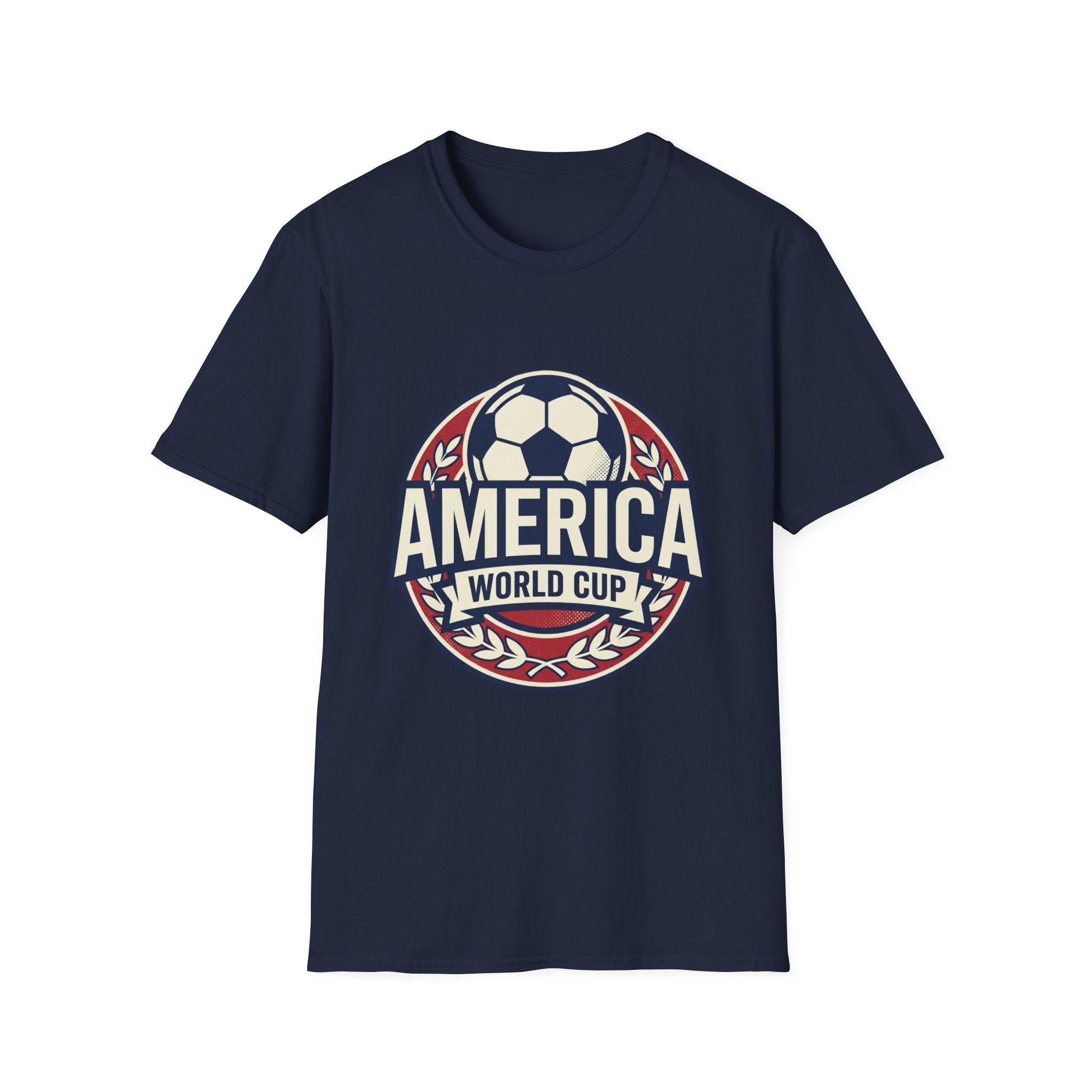 America World Cup Soccer T-Shirt — Retro Soccer Emblem Tee